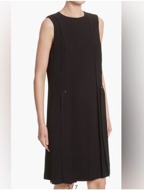 Lafayette 148 New York Black Sleeveless Midi Dress
